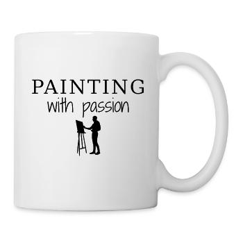 Artiste peintre disant artiste peintre cadeau - Mug blanc - blanc - Droite