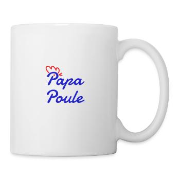 Papa poule - Mug blanc - blanc - Droite