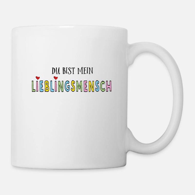Du bist mein Lieblingsmensch - Tasse - Weiß