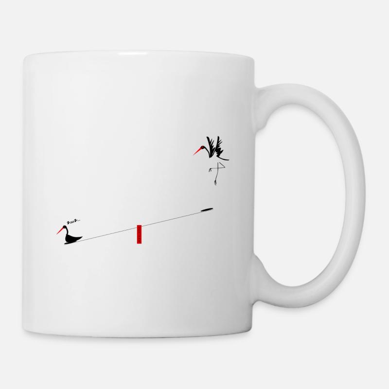 Schwarzstörche - Tasse - Weiß