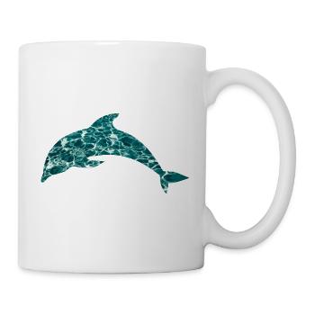 Delphin - Tasse - Weiß - Rechts