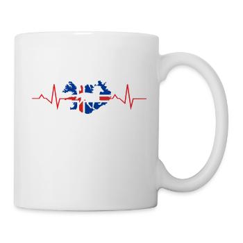 Cheval islandais ECG drapeau islandais cadeau d'équitation - Mug blanc - blanc - Droite
