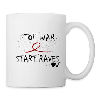 Stop War Start Rave: l'idée d'un amoureux des cadeaux - Mug blanc - blanc - Droite