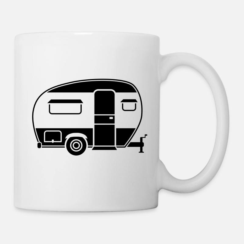 Wohnwagen - Tasse - Weiß