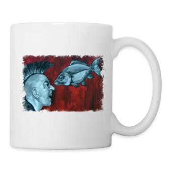 Poisson vs punk - Mug blanc - blanc - Droite