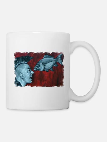 Poisson vs punk - Mug blanc - blanc
