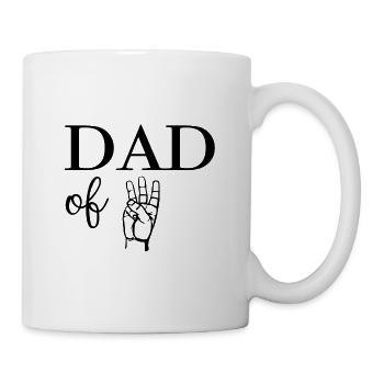 Dad of Three - Tasse - Weiß - Rechts