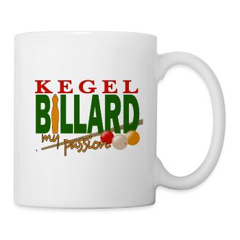 Kegel Billard my passion (mit Kegel) - Tasse - Weiß - Rechts