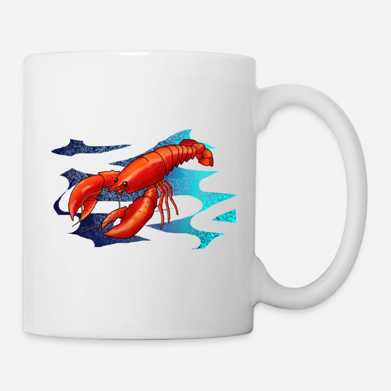 Lobster, Hummer, Meer - Tasse - Weiß