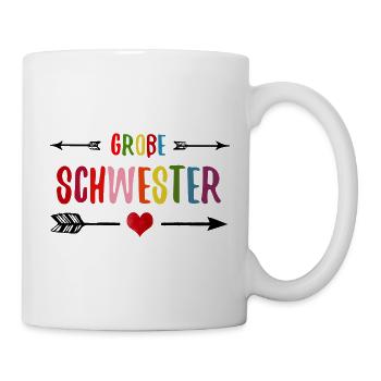 Große Schwester Geschwister Schwesterliebe - Tasse - Weiß - Rechts