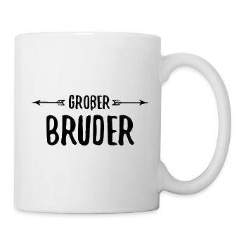 Großer Bruder Bruderherz Geschwister - Tasse - Weiß - Rechts
