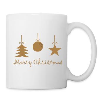 Christmas decoration gold - Mug - white - Right