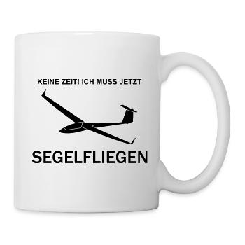 Keine Zeit Segelflieger Segelfliegen lustig Pilot - Tasse - Weiß - Rechts