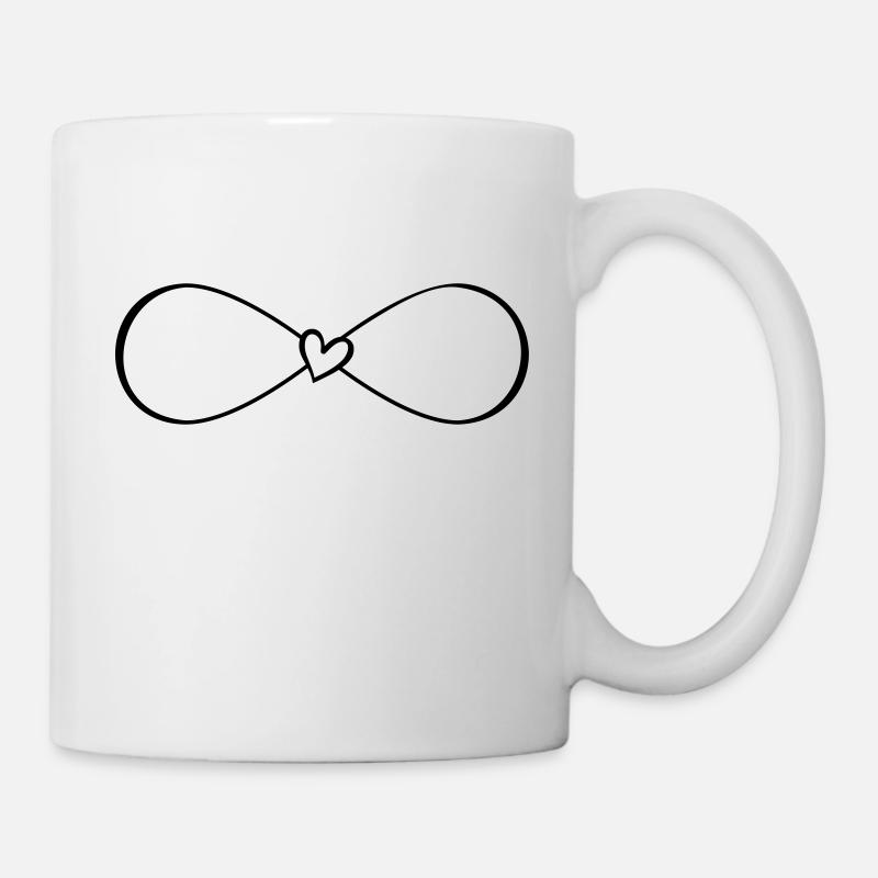 Infinity symbol Infinity with heart - Mug - white