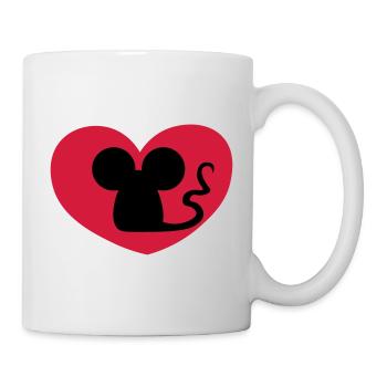 Mouse in love / Mouse in love / souris amoureuse - Mug - white - Right