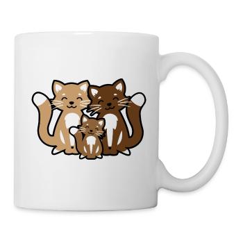 Cat family cat family famille de chat - Mug - white - Right
