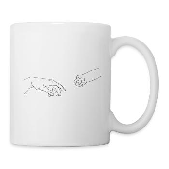 Michelangelo and his cat - Mug - white - Right