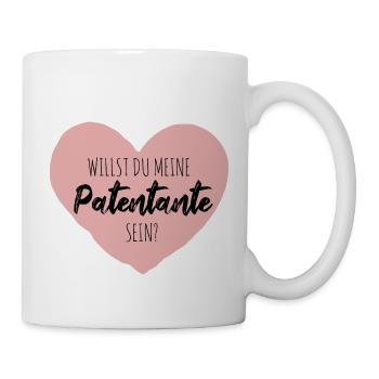 Willst du meine Patentante sein? - Tasse - Weiß - Rechts