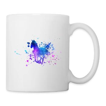 Horse silhouette watercolor - Mug - white - Right