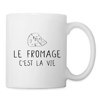 Le fromage c'est la vie cadeau drôle - Mug blanc - blanc - Droite