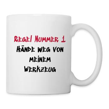 Regel 1 Werkzeug - Tasse - Weiß - Rechts