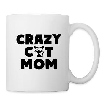 CRAZY CAT MOM cat owners - Mug - white - Right