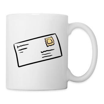Brief Briefumschlag letter envelope Briefpost - Tasse - Weiß - Rechts