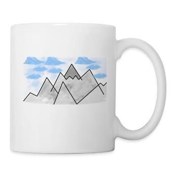 drawn mountains (Alps) - Mug - white - Right