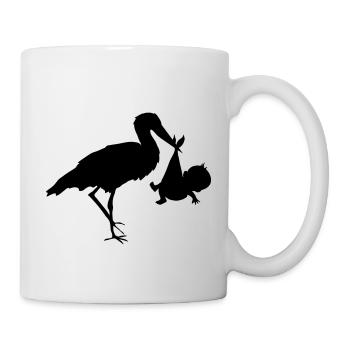 Baby and Stork - Mug - white - Right