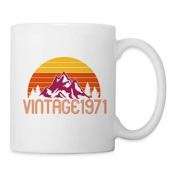 Vintage 1971 Mountain Berge Wanderer MTB - Tasse - Weiß - Rechts
