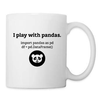 Pandas Science des données Informatique Cadeau - Mug blanc - blanc - Droite