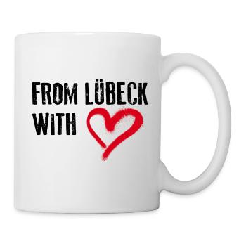 DE LÜBECK WITH LOVE Lübeck Amour - Mug blanc - blanc - Droite