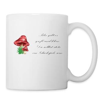 Glückspilz - Tasse - Weiß - Rechts