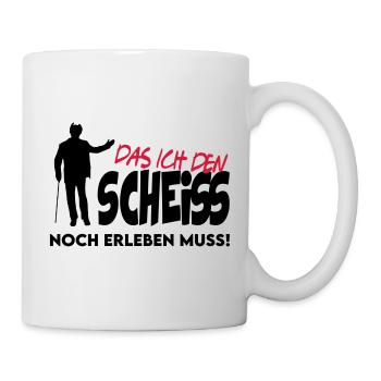 Rentner Alter Mann Scheisse erleben - Tasse - Weiß - Rechts