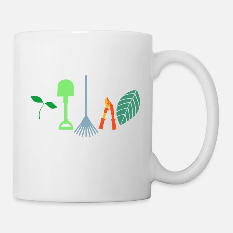 Gartenarbeit Gartengeräte - Tasse - Weiß