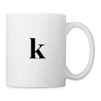 Buchstabe K Letter abc Alphabet Name Geschenkidee - Tasse - Weiß - Rechts