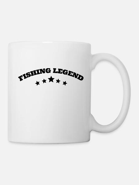 fishing legend fisherman fishing - Tasse - Weiß