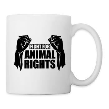 ANIMAL RIGHTS VEGAN - Mug - white - Right