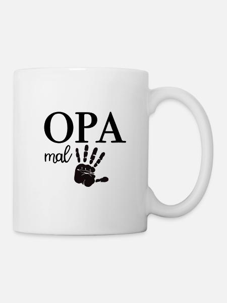 Opa Mal Fünf Großvater - Tasse - Weiß