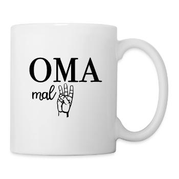 Oma Mal Drei Großmutter - Tasse - Weiß - Rechts
