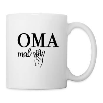 Oma Mal Vier Großmutter - Tasse - Weiß - Rechts