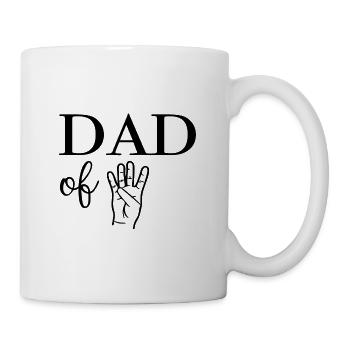 Dad of Four Vater - Tasse - Weiß - Rechts