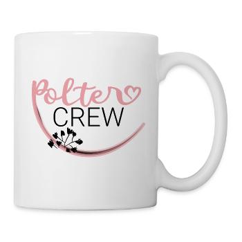 Polter Crew mit Blümchen - Tasse - Weiß - Rechts