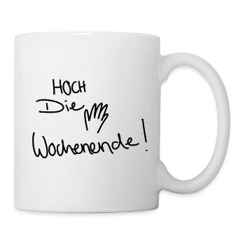 Hoch die Hände, Wochenende! - Tasse - Weiß - Rechts
