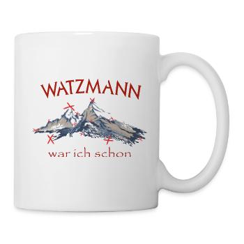 Berg Watzmann Bergsteiger Tour Ausflug Wandern - Tasse - Weiß - Rechts