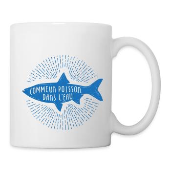 Comme un poisson dans l'eau ! - Mug blanc - blanc - Droite