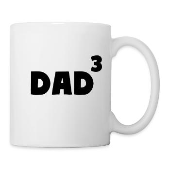 DAD UP THREE 3 Father - Mug - white - Right