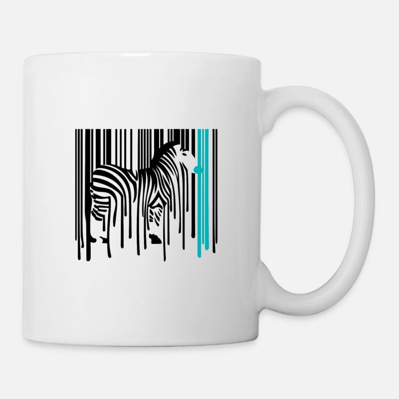 DRIPPY ZEBRA Code à barres Graffiti Street Art - Mug blanc - blanc
