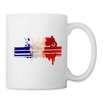Motorrad Motorsport Frankreich Rennstreifen - Tasse - Weiß - Rechts