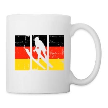 Saut à ski Sports d’hiver Allemagne - Mug blanc - blanc - Droite